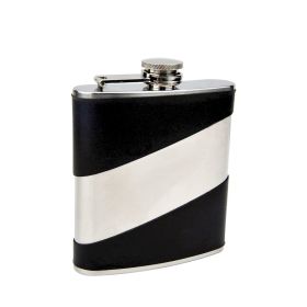 Faux Leather Hip Flask with Personalized Engraving